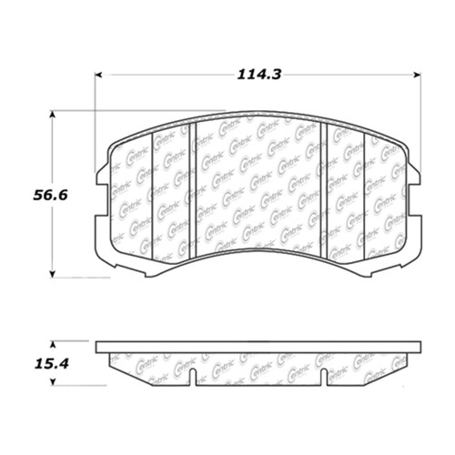 Posi Quiet Ceramic Brake Pads with Shims and Hardware for 2002-2007 Mitsubishi (Lancer) 105.09040