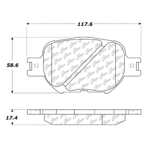Posi Quiet Ceramic Brake Pads with Shims and Hardware for 2000-2010 Toyota/Scion (Celica, tC) 105.08170
