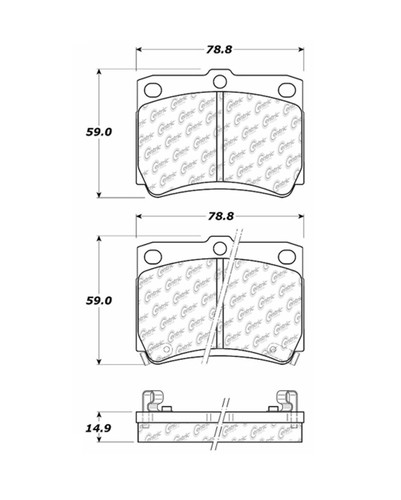 Posi Quiet Ceramic Brake Pads with Shims and Hardware for 1997-2004 Mitsubishi (Montero Sport) 105.07330