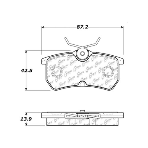 Posi Quiet Ceramic Brake Pads with Shims for 2001-2019 Ford (Focus, Fiesta) 105.08860