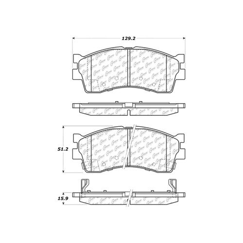 Posi Quiet Ceramic Brake Pads with Shims and Hardware for 2001-2005 Kia (Rio, Sephia, Spectra) 105.08890