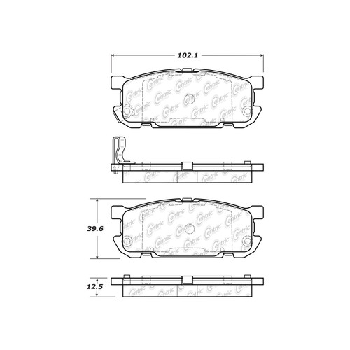 Posi Quiet Ceramic Brake Pads with Shims and Hardware for 2001-2005 Mazda (Miata) 105.08910