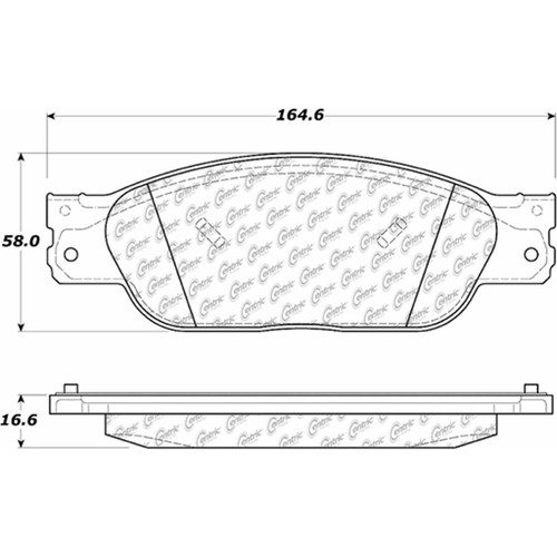 Posi Quiet Ceramic Brake Pads with Shims for 2003-2005 Jaguar (S-Type, Vanden Plas, XJ8) 105.09330