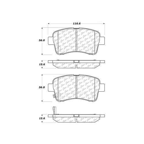 Posi Quiet Ceramic Brake Pads with Shims and Hardware for 2002-2005 Suzuki (Aerio) 105.09370