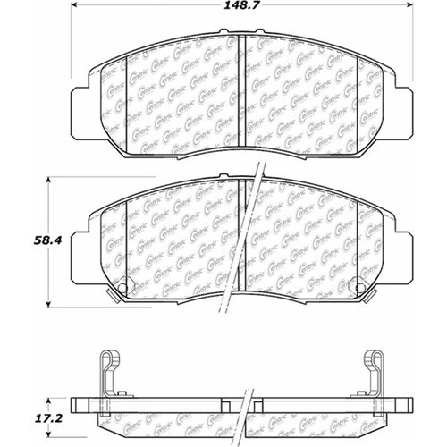 Posi Quiet Ceramic Brake Pads with Shims and Hardware for 2003-2011 Honda/Acura (Accord, Civic, CSX) 105.09590