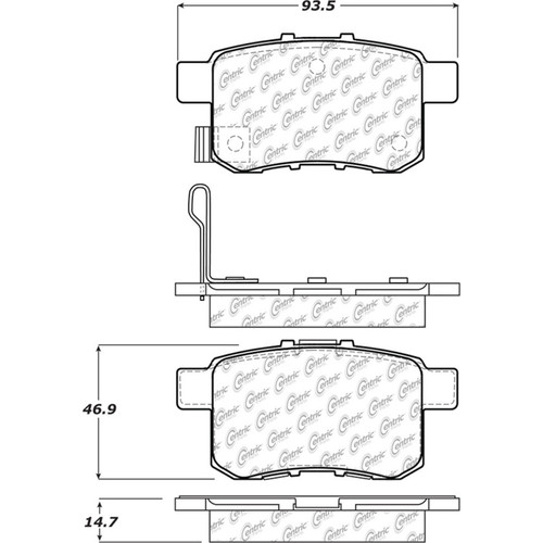 Posi Quiet Ceramic Brake Pads with Shims and Hardware for 2008-2010 Honda/Acura (Accord, TSX) 105.13360