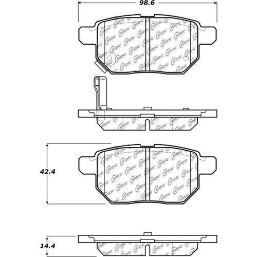 Posi Quiet Ceramic Brake Pads with Shims and Hardware for 2008-2018 Scion/Toyota/Pontiac (xB, Matrix, Vibe, tC) 105.13540