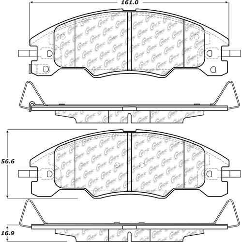 Posi Quiet Ceramic Brake Pads with Shims and Hardware for 2008-2011 Ford (Focus) 105.13390