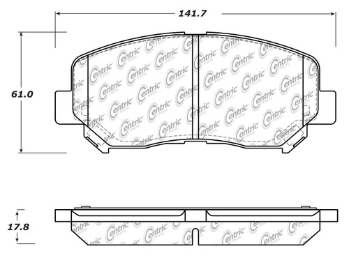 Posi Quiet Ceramic Brake Pads with Shims and Hardware for 2015-2017 Chrysler (200) 105.16401
