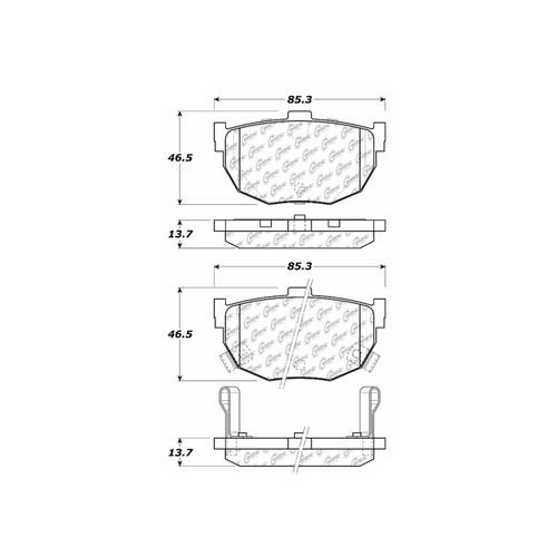 Posi Quiet Extended Wear Brake Pads with Shims and Hardware for 1989-2009 Hyundai/Nissan/Kia (Elantra, Tiburon, Maxima, Stanza) 106.03230