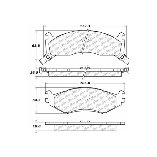 Posi Quiet Extended Wear Brake Pads with Shims and Hardware for 1991-1995 Chrysler/Dodge/Plymouth 106.05240