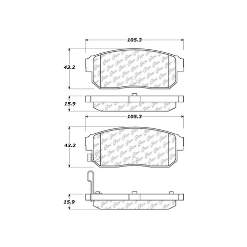 Posi Quiet Extended Wear Brake Pads with Shims and Hardware for 2000-2006 INFINITI/Nissan (G20, I30, I35, Maxima) 106.09000