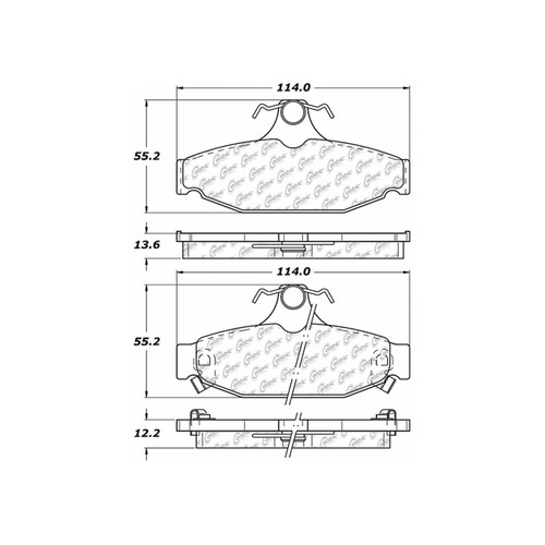 Posi Quiet Extended Wear Brake Pads with Shims and Hardware for 1985-1997 Chevrolet/Pontiac (Camaro, Corvette, Firebird) 106.04130