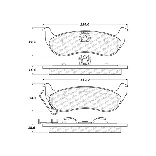 Posi Quiet Extended Wear Brake Pads with Shims and Hardware for 2003-2011 Ford/Lincoln/Mercury 106.09320