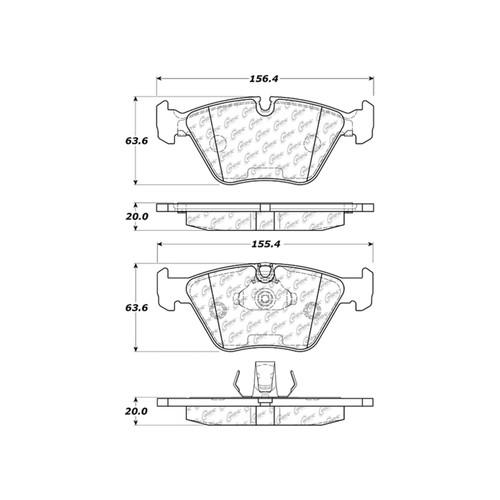 Posi Quiet Extended Wear Brake Pads with Shims and Hardware for 2001-2010 BMW (330Ci, 330i, 330xi, Z4) 106.09460