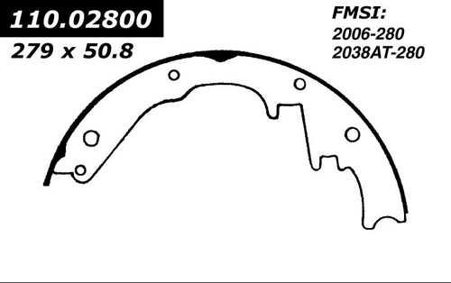Premium Brake Shoes for 1965-2011 Jeep/Chevrolet/GMC (Cherokee, J10, K5 Blazer, C10) 111.02800