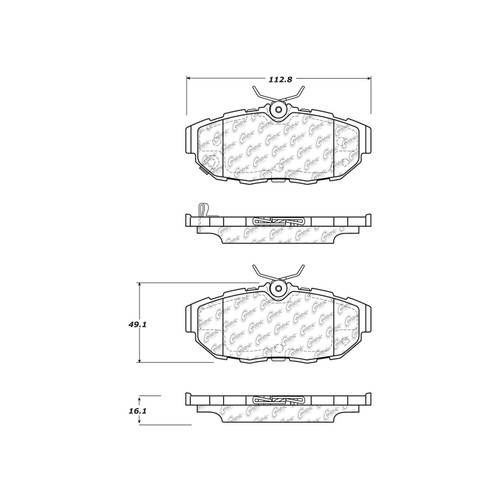 Posi Quiet Extended Wear Brake Pads with Shims and Hardware for 2011-2014 Ford (Mustang) 106.14650