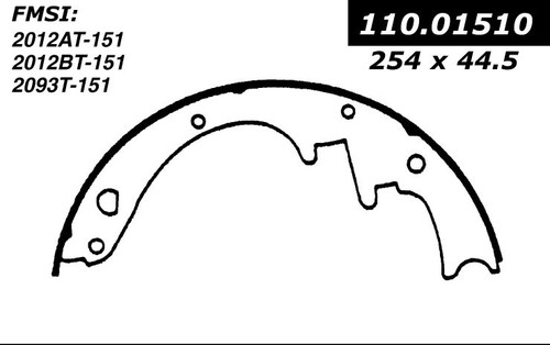 Premium Brake Shoes for 1949-1988 Jeep/Ford/Mercury (CJ5, CJ7, Scrambler, Fairmont) 111.01510