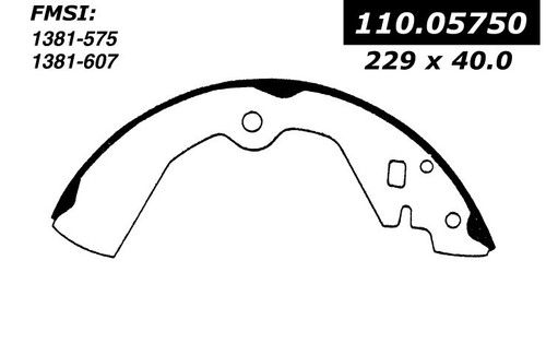 Premium Brake Shoes for 1986-1995 Nissan (Maxima, Sentra, Stanza, Axxess) 111.05750