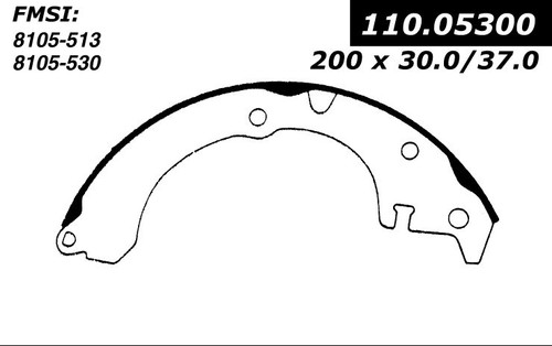 Premium Brake Shoes for 1981-1988 Toyota (Starlet, Tercel) 111.05300