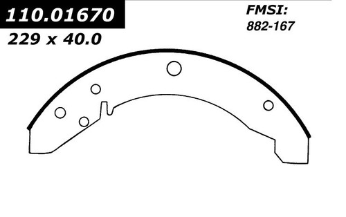 Premium Brake Shoes for 1958-1964 Volkswagen (Beetle, Karmann Ghia) 111.01670