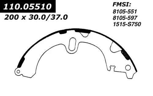 Premium Brake Shoes for 1983-2002 Chevrolet/Geo/Toyota (Nova, Prizm, Corolla, Tercel) 111.05510