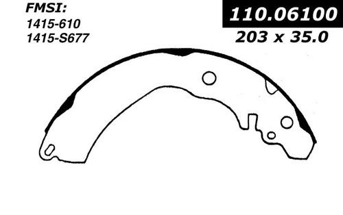 Premium Brake Shoes for 1989-2002 Dodge/Eagle/Plymouth (Colt, Summit, Galant, Expo LRV) 111.06100