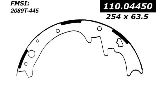 Premium Brake Shoes for 1962-1999 Chrysler/Dodge/Plymouth (Cordoba, Fifth Avenue, Imperial, LeBaron) 111.04450
