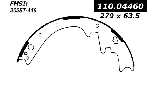 Premium Brake Shoes for 1962-1997 Chrysler/Dodge/Plymouth (Cordoba, Fifth Avenue, Imperial, LeBaron) 111.04460