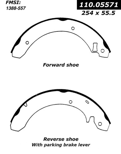 Premium Brake Shoes for 1985-1989 Merkur (XR4Ti) 111.05571