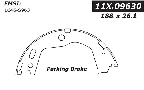 Premium Parking Brake Shoes for 2007-2016 Hyundai/Renault (Genesis, Genesis Coupe, Kangoo, Equus) 111.09630