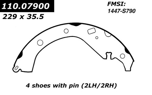 Premium Brake Shoes for 2003-2006 Pontiac/Toyota (Vibe, Matrix) 111.07900