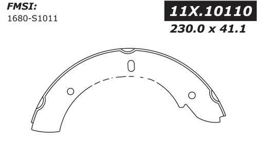 Premium Brake Shoes for 2012-2022 Chevrolet (Sonic, Trax) 111.10110