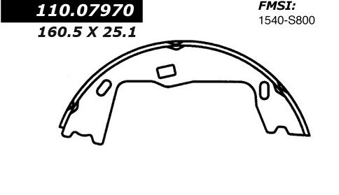 Premium Parking Brake Shoes for 1994-2010 Cadillac/Saturn/Saab (Catera, L300, LW300, 900) 111.07970