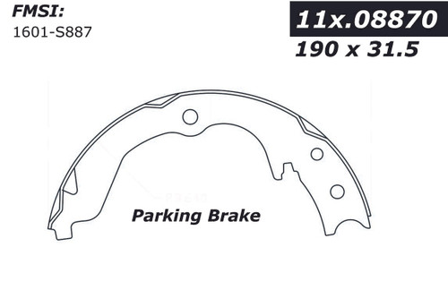 Premium Parking Brake Shoes for 2004-2017 Mitsubishi/Subaru (Endeavor, Outlander, Lancer, Impreza) 111.08870