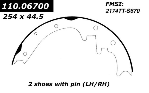 Premium Brake Shoes for 1991-2001 Jeep (Cherokee, Grand Cherokee) 111.06700