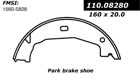 Premium Parking Brake Shoes for 1999-2021 BMW (323i, 325Ci, 325i, 328Ci) 111.08280