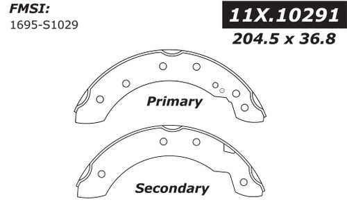 Premium Brake Shoes for 2002-2015 Nissan/Renault/Dodge (Platina, Aprio, Clio, Stepway) 111.10291