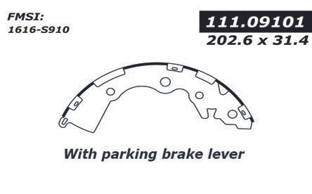 Premium Brake Shoes for 2006-2012 Kia/Hyundai/Dodge (Rio, Rio5, Accent, Attitude) 111.09101