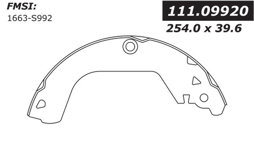 Premium Brake Shoes for 2010-2016 Chevrolet (Cruze, Cruze Limited) 111.09920