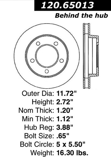 Premium Brake Rotor for 1976-1993 Ford (Bronco, F-100, F-150) 120.65013