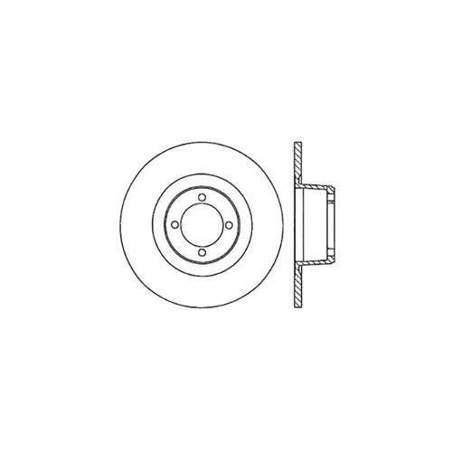 C-Tek Standard Brake Rotor for 1967-1976 BMW (2002, 1600ti, 2002ti, 1602) 121.34000