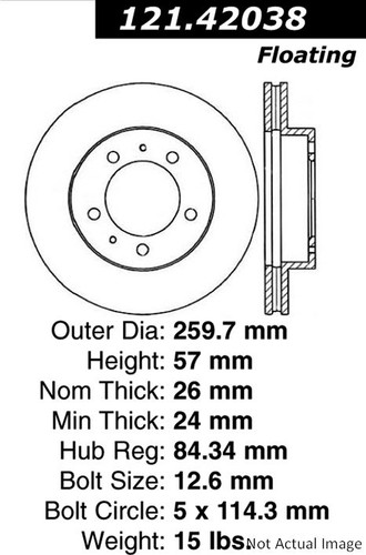 C-Tek Standard Brake Rotor for 1987-1988 Nissan (Van) 121.42038