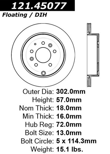 C-Tek Standard Brake Rotor for 2007-2012 Mazda (CX-7) 121.45077