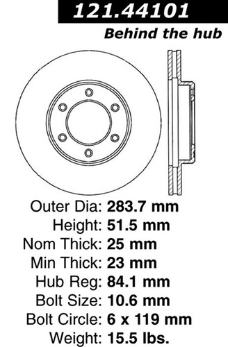 C-Tek Standard Brake Rotor for 1993-1998 Toyota (T100) 121.44101