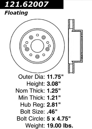 C-Tek Standard Brake Rotor for 1963-1982 Chevrolet (Corvette, Camaro) 121.62007