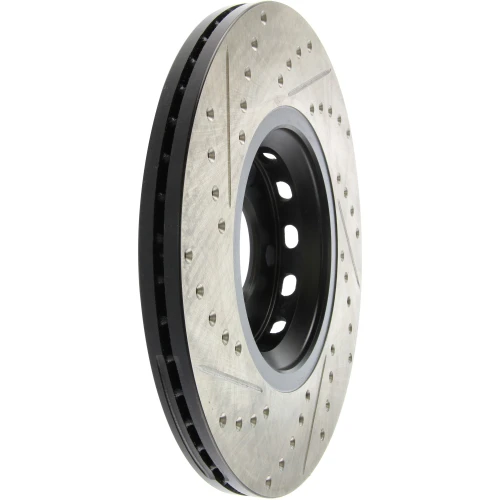 Sport Drilled & Slotted Brake Rotor; Front Left for 1997-2011 Audi/Seat (A8, A8 Quattro, A6, A6 Quattro) 127.33107L