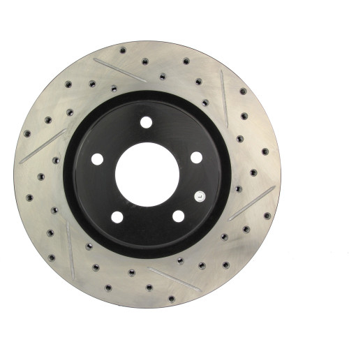 Sport Drilled & Slotted Brake Rotor; Front Left for 1998-2006 Jaguar (Vanden Plas, XJR, XK8, XKR) 127.20015L