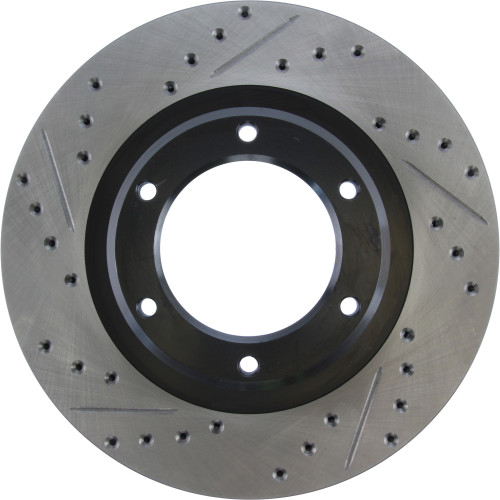Sport Drilled & Slotted Brake Rotor; Front Right for 1993-1997 Lexus/Toyota (LX450, Land Cruiser) 127.44093R