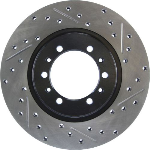 Sport Drilled & Slotted Brake Rotor; Front Left for 1993-2004 Mitsubishi (Montero, Montero Sport) 127.46040L